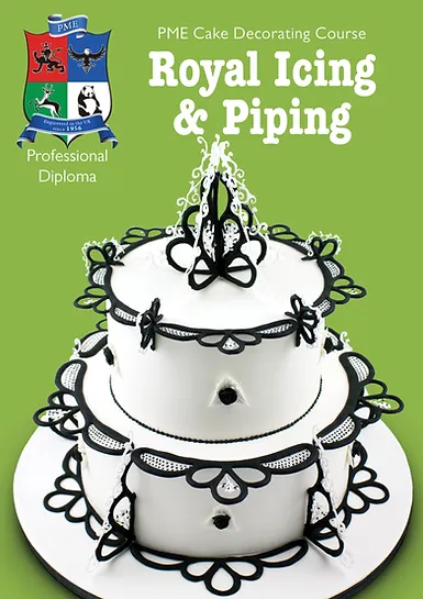Lesboek bij de PME Professional Diploma cursus Royal Icing voor diverse spuittechnieken